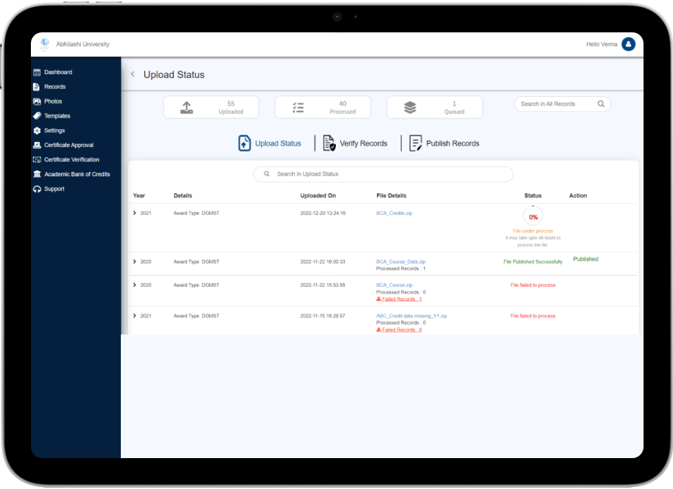 Certificate approval and verification