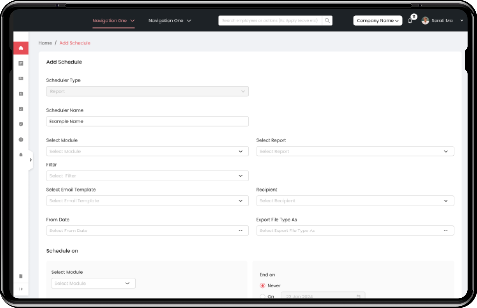 Tailored HRMS Features for Employee and Process Management