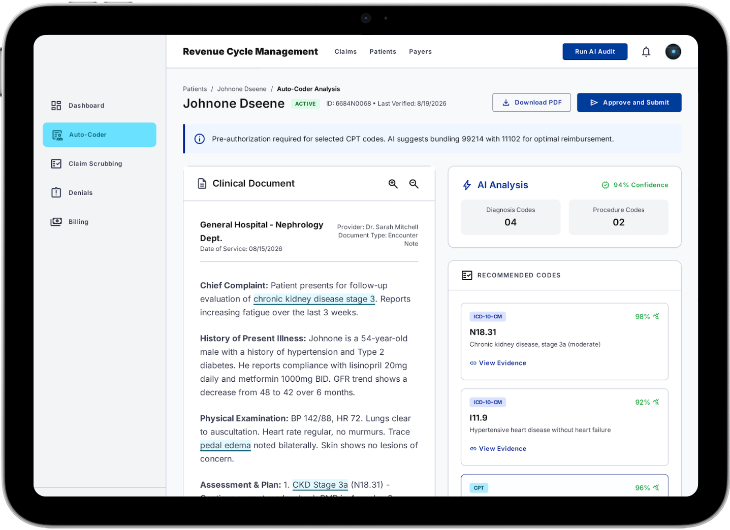 ai-assisted coding of custom rcm platform