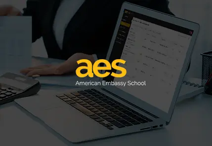 screen showing custom hrms solution of aes