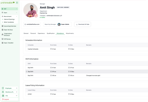 AI-based Leave & Attendance